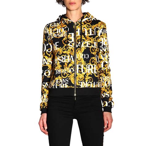 versace sweatshirt black cheap|versace hoodie women.